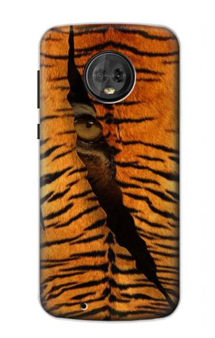 W3951 Tiger Eye Tear Marks Funda Carcasa Case y Caso Del Tirón Funda para Motorola Moto G6