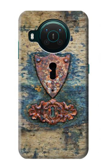 W3955 Vintage Keyhole Weather Door Funda Carcasa Case y Caso Del Tirón Funda para Nokia X10