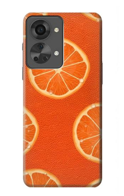 W3946 Seamless Orange Pattern Funda Carcasa Case y Caso Del Tirón Funda para OnePlus Nord 2T