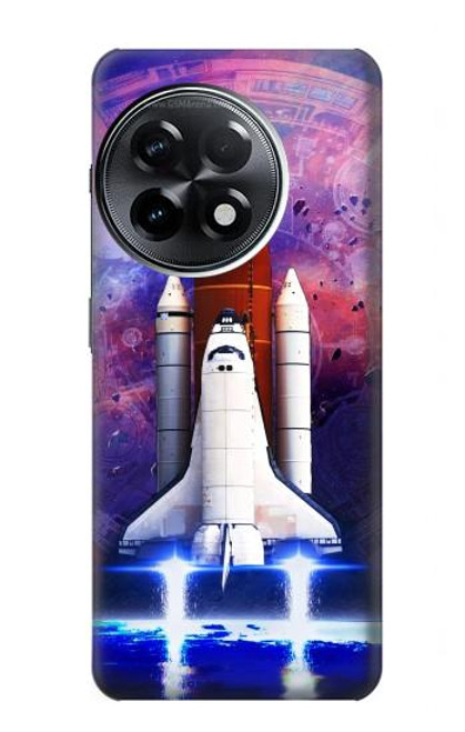 W3913 Colorful Nebula Space Shuttle Funda Carcasa Case y Caso Del Tirón Funda para OnePlus 11R