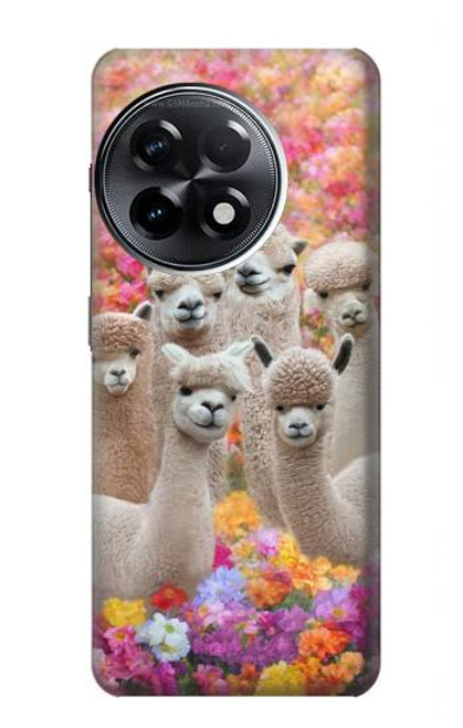 W3916 Alpaca Family Baby Alpaca Funda Carcasa Case y Caso Del Tirón Funda para OnePlus 11R