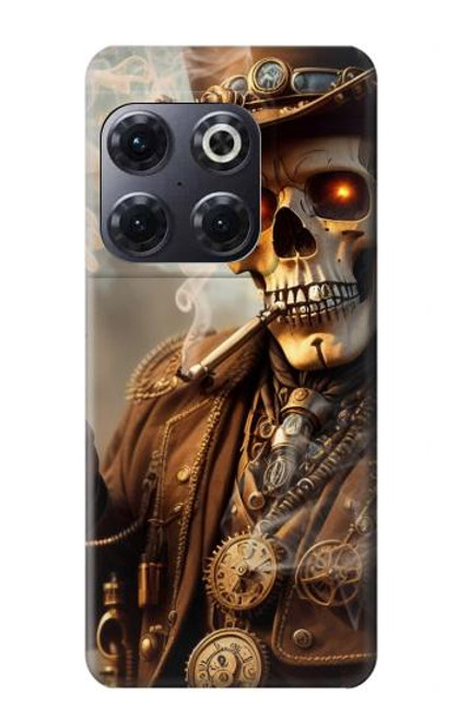 W3949 Steampunk Skull Smoking Funda Carcasa Case y Caso Del Tirón Funda para OnePlus 10T