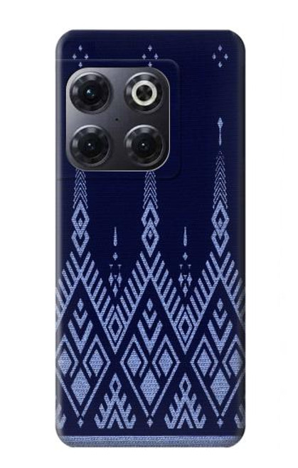 W3950 Textile Thai Blue Pattern Funda Carcasa Case y Caso Del Tirón Funda para OnePlus 10T