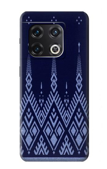 W3950 Textile Thai Blue Pattern Funda Carcasa Case y Caso Del Tirón Funda para OnePlus 10 Pro