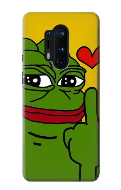 W3945 Pepe Love Middle Finger Funda Carcasa Case y Caso Del Tirón Funda para OnePlus 8 Pro