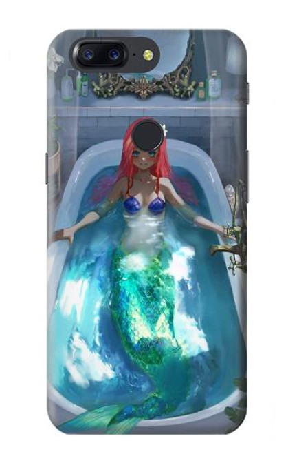 W3912 Cute Little Mermaid Aqua Spa Funda Carcasa Case y Caso Del Tirón Funda para OnePlus 5T