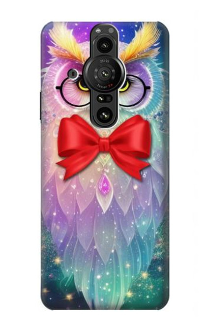 W3934 Fantasy Nerd Owl Funda Carcasa Case y Caso Del Tirón Funda para Sony Xperia Pro-I