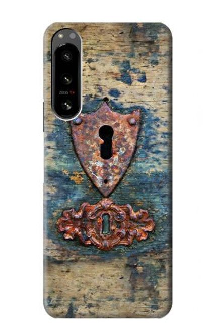 W3955 Vintage Keyhole Weather Door Funda Carcasa Case y Caso Del Tirón Funda para Sony Xperia 5 IV