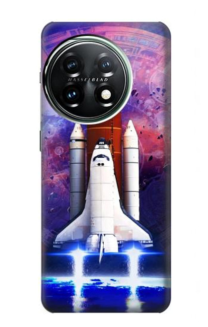 W3913 Colorful Nebula Space Shuttle Funda Carcasa Case y Caso Del Tirón Funda para OnePlus 11