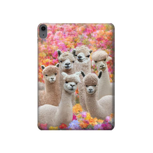 W3916 Alpaca Family Baby Alpaca Funda Carcasa Case para iPad Air (2022,2020, 4th, 5th), iPad Pro 11 (2022, 6th)