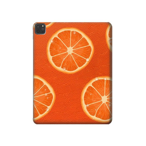 W3946 Seamless Orange Pattern Funda Carcasa Case para iPad Pro 11 (2021,2020,2018, 3rd, 2nd, 1st)