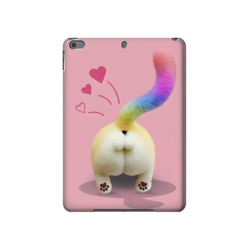 W3923 Cat Bottom Rainbow Tail Funda Carcasa Case para iPad Pro 10.5, iPad Air (2019, 3rd)