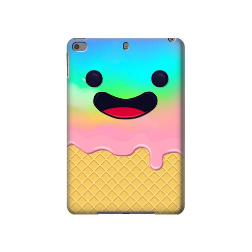 W3939 Ice Cream Cute Smile Funda Carcasa Case para iPad mini 4, iPad mini 5, iPad mini 5 (2019)