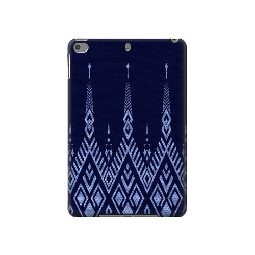 W3950 Textile Thai Blue Pattern Funda Carcasa Case para iPad mini 4, iPad mini 5, iPad mini 5 (2019)