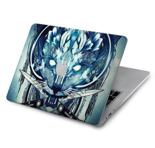 W1135 Wolf with knives Rock Funda Carcasa Case para MacBook Air 15″ (2023,2024) - A2941, A3114