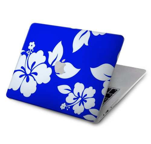 W2244 Hawaiian Hibiscus Blue Pattern Funda Carcasa Case para MacBook Air 15″ (2023,2024) - A2941, A3114