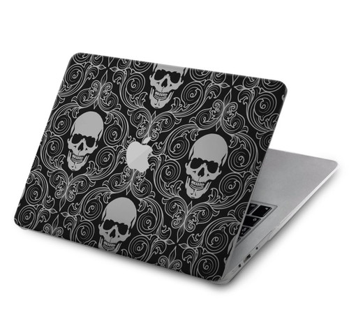 W2371 Skull Vintage Monochrome Pattern Funda Carcasa Case para MacBook Air 15″ (2023,2024) - A2941, A3114