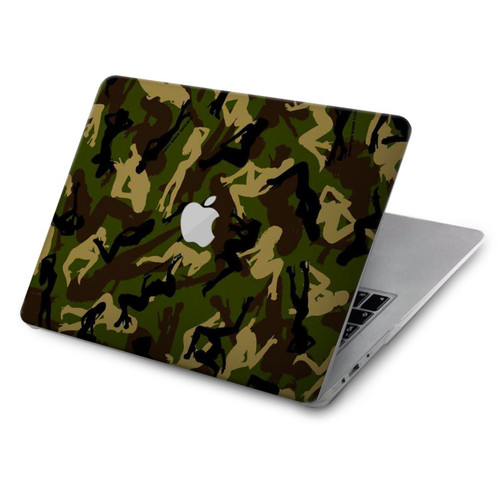 W3356 Sexy Girls Camo Camouflage Funda Carcasa Case para MacBook Air 15″ (2023,2024) - A2941, A3114