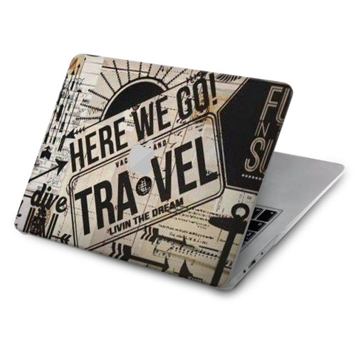 W3441 Vintage Travel Funda Carcasa Case para MacBook Air 15″ (2023,2024) - A2941, A3114