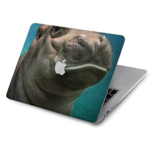 W3871 Cute Baby Hippo Hippopotamus Funda Carcasa Case para MacBook Air 15″ (2023,2024) - A2941, A3114