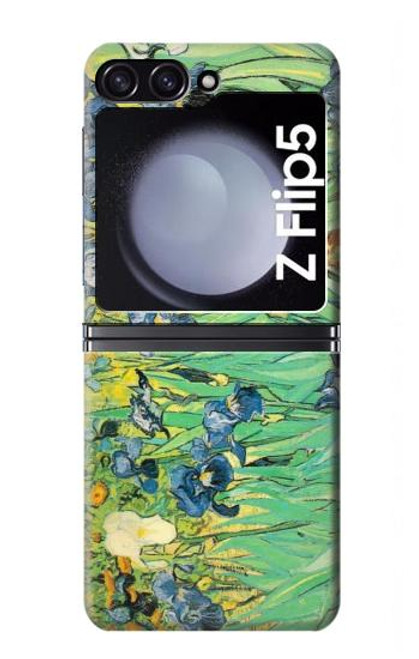 W0210 Van Gogh Irises Funda Carcasa Case y Caso Del Tirón Funda para Samsung Galaxy Z Flip 5