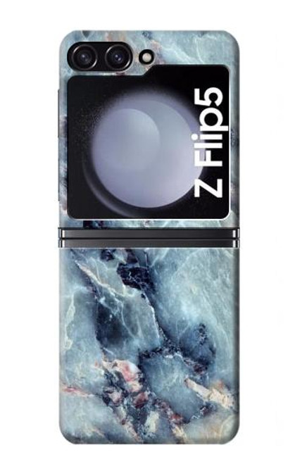 W2689 Blue Marble Texture Graphic Printed Funda Carcasa Case y Caso Del Tirón Funda para Samsung Galaxy Z Flip 5