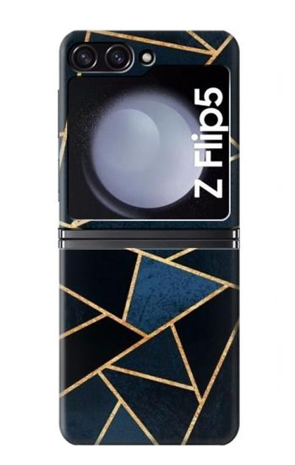 W3479 Navy Blue Graphic Art Funda Carcasa Case y Caso Del Tirón Funda para Samsung Galaxy Z Flip 5