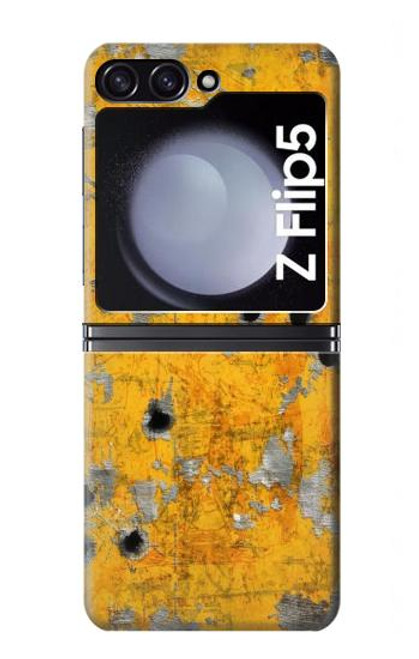 W3528 Bullet Rusting Yellow Metal Funda Carcasa Case y Caso Del Tirón Funda para Samsung Galaxy Z Flip 5