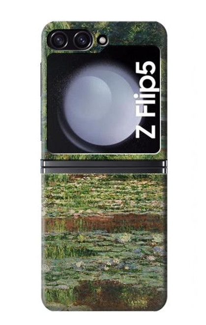 W3674 Claude Monet Footbridge and Water Lily Pool Funda Carcasa Case y Caso Del Tirón Funda para Samsung Galaxy Z Flip 5