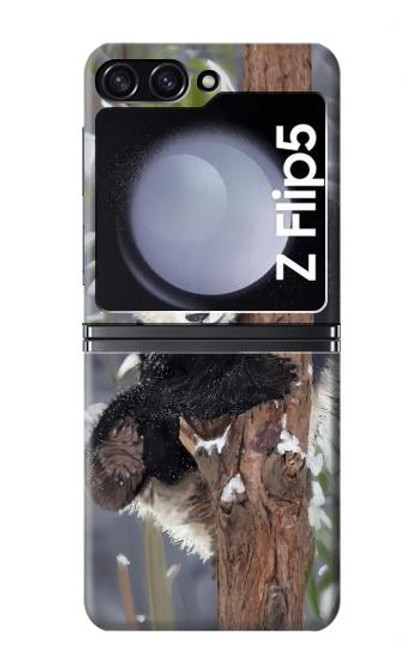 W3793 Cute Baby Panda Snow Painting Funda Carcasa Case y Caso Del Tirón Funda para Samsung Galaxy Z Flip 5