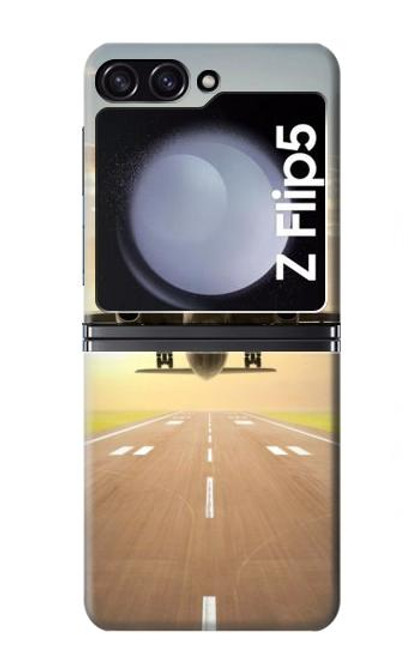 W3837 Airplane Take off Sunrise Funda Carcasa Case y Caso Del Tirón Funda para Samsung Galaxy Z Flip 5