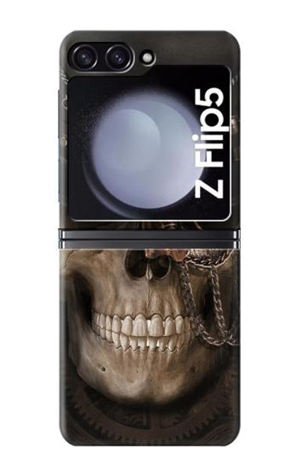 W3852 Steampunk Skull Funda Carcasa Case y Caso Del Tirón Funda para Samsung Galaxy Z Flip 5