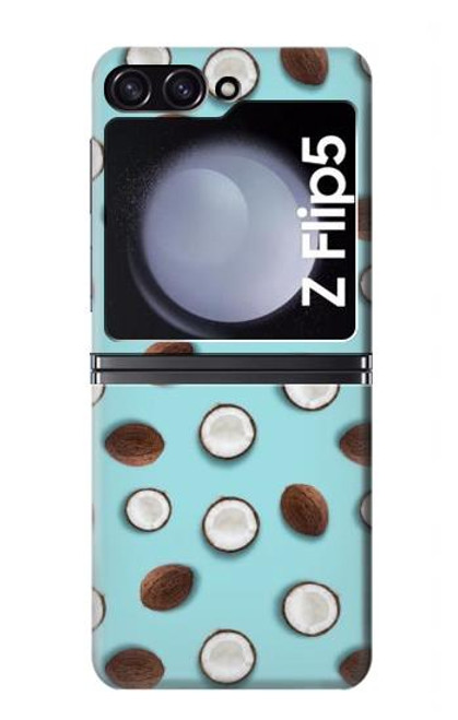 W3860 Coconut Dot Pattern Funda Carcasa Case y Caso Del Tirón Funda para Samsung Galaxy Z Flip 5