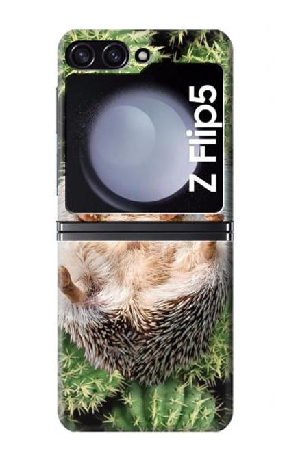 W3863 Pygmy Hedgehog Dwarf Hedgehog Paint Funda Carcasa Case y Caso Del Tirón Funda para Samsung Galaxy Z Flip 5