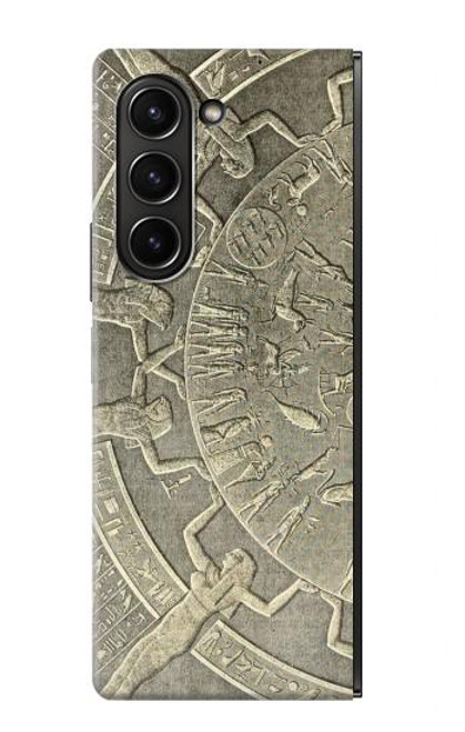 W3396 Dendera Zodiac Ancient Egypt Funda Carcasa Case y Caso Del Tirón Funda para Samsung Galaxy Z Fold 5