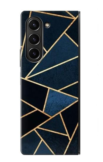 W3479 Navy Blue Graphic Art Funda Carcasa Case y Caso Del Tirón Funda para Samsung Galaxy Z Fold 5