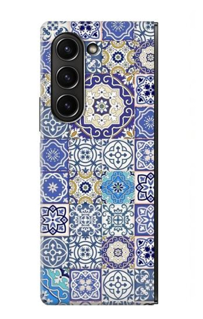 W3537 Moroccan Mosaic Pattern Funda Carcasa Case y Caso Del Tirón Funda para Samsung Galaxy Z Fold 5
