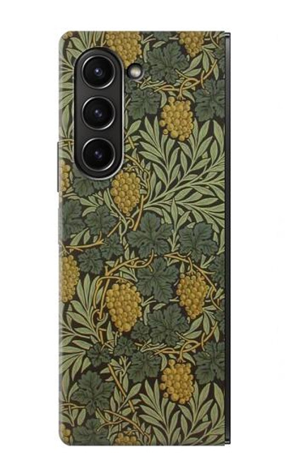 W3662 William Morris Vine Pattern Funda Carcasa Case y Caso Del Tirón Funda para Samsung Galaxy Z Fold 5