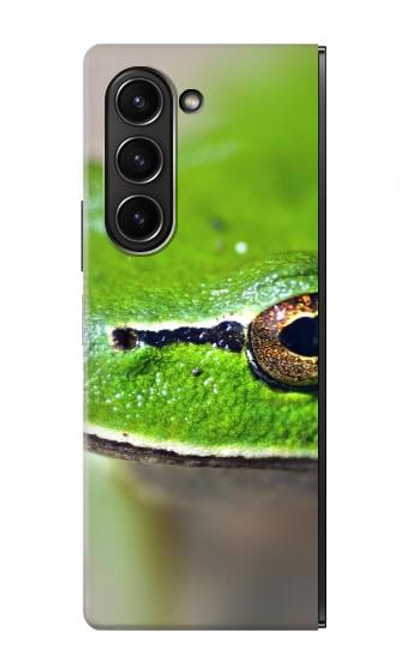 W3845 Green frog Funda Carcasa Case y Caso Del Tirón Funda para Samsung Galaxy Z Fold 5