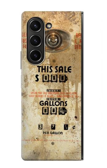 W3954 Vintage Gas Pump Funda Carcasa Case y Caso Del Tirón Funda para Samsung Galaxy Z Fold 5