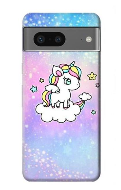 W3256 Cute Unicorn Cartoon Funda Carcasa Case y Caso Del Tirón Funda para Google Pixel 7a