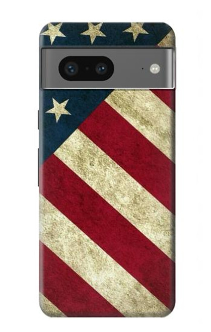 W3295 US National Flag Funda Carcasa Case y Caso Del Tirón Funda para Google Pixel 7a