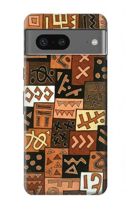 W3460 Mali Art Pattern Funda Carcasa Case y Caso Del Tirón Funda para Google Pixel 7a