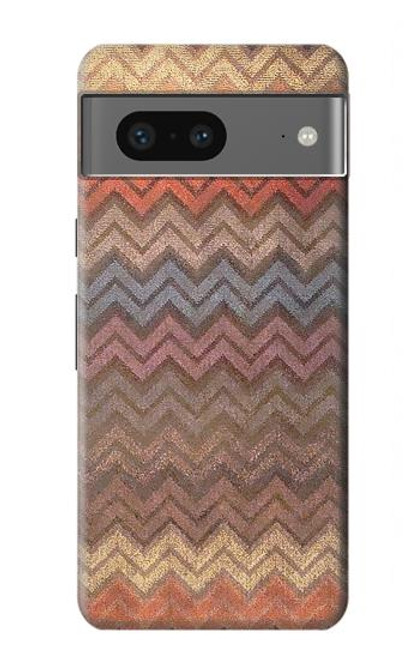 W3752 Zigzag Fabric Pattern Graphic Printed Funda Carcasa Case y Caso Del Tirón Funda para Google Pixel 7a