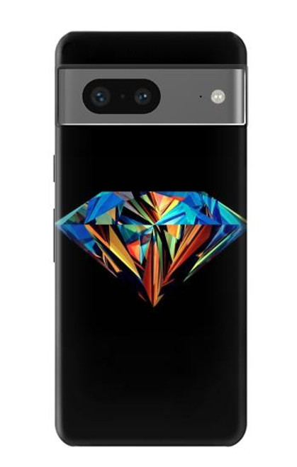 W3842 Abstract Colorful Diamond Funda Carcasa Case y Caso Del Tirón Funda para Google Pixel 7a