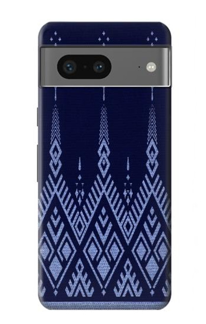 W3950 Textile Thai Blue Pattern Funda Carcasa Case y Caso Del Tirón Funda para Google Pixel 7a