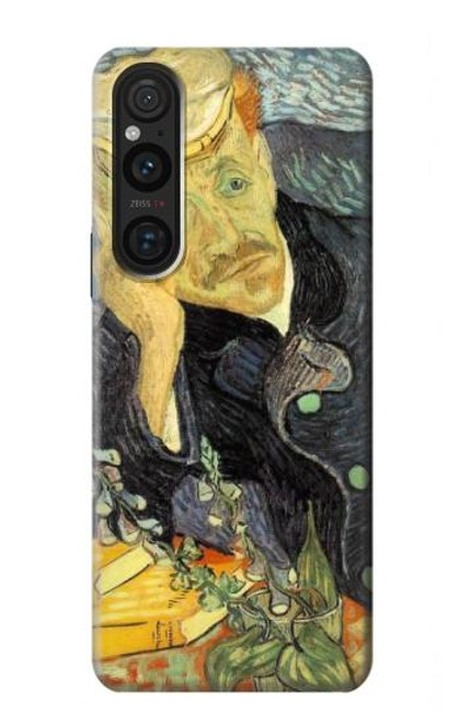 W0212 Van Gogh Portrait of Dr. Gachet Funda Carcasa Case y Caso Del Tirón Funda para Sony Xperia 1 V