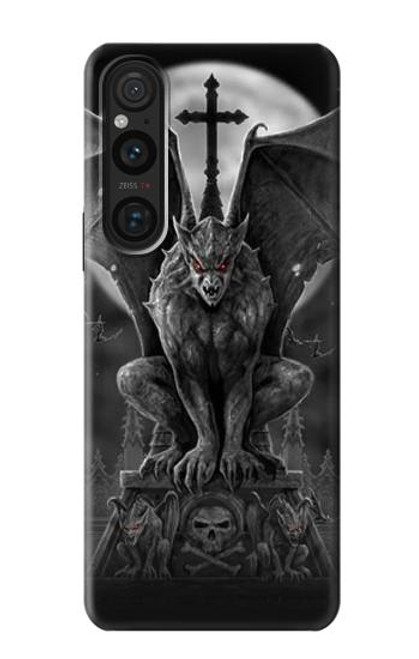 W0850 Gargoyle Devil Demon Funda Carcasa Case y Caso Del Tirón Funda para Sony Xperia 1 V