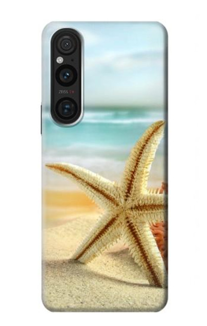 W1117 Starfish on the Beach Funda Carcasa Case y Caso Del Tirón Funda para Sony Xperia 1 V