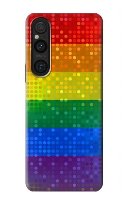 W2683 Rainbow LGBT Pride Flag Funda Carcasa Case y Caso Del Tirón Funda para Sony Xperia 1 V